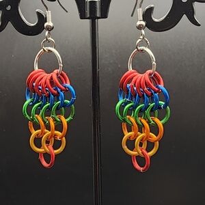 Colorful Chainmail Earrings